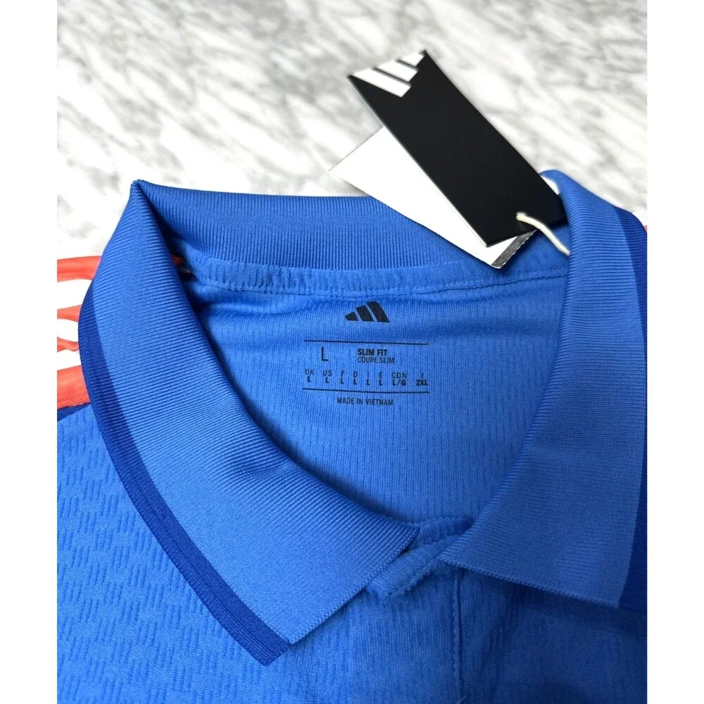 Adidas Dream 11 India Cricket KC3746 Jersey Blue & Orange Men's Large NEW